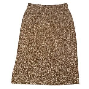 J.Crew - Brown and White Polka Dot Skirt - Size Small - NWT